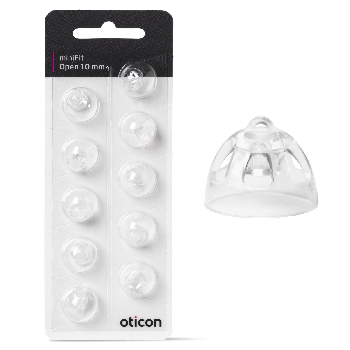Se Oticon miniFit Open 10 mm dome hos Japebo.dk