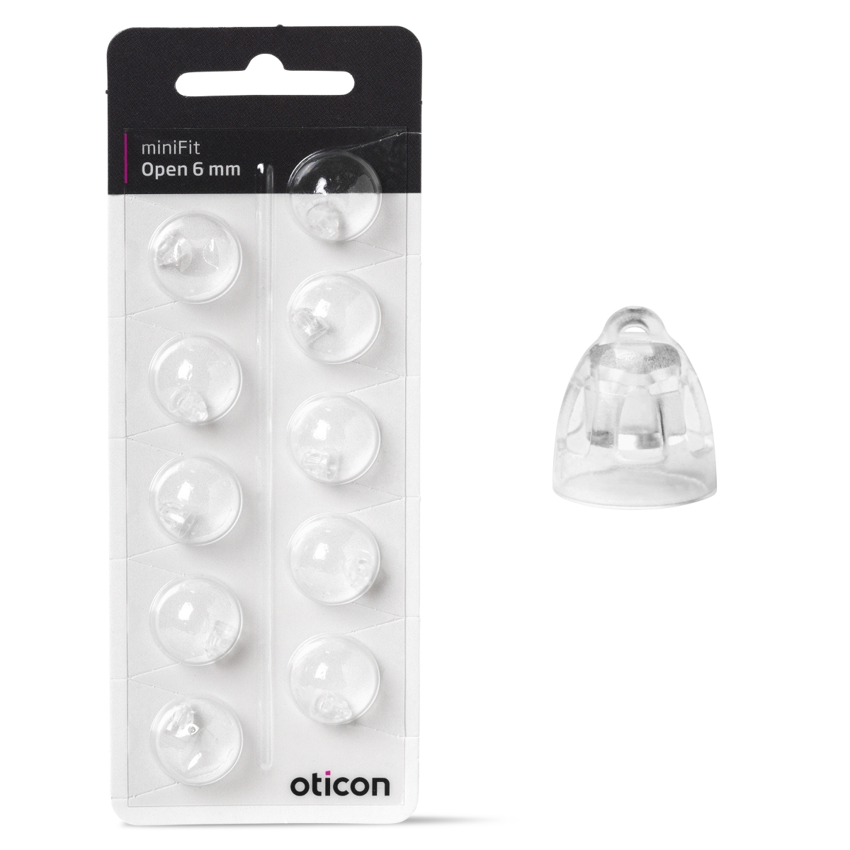 Se Oticon miniFit Open 6 mm dome hos Japebo.dk