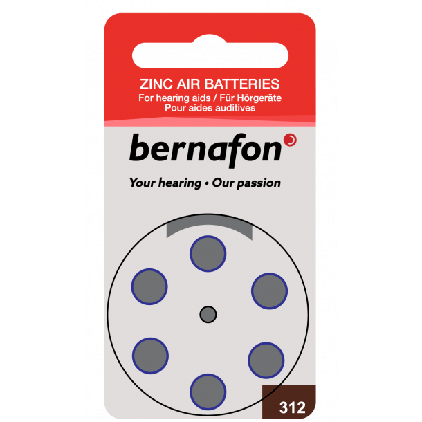 Bernafon 312 Batteri